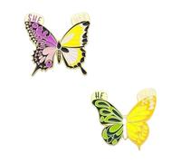 Farfalla Grammatica Reverspins - Pronomi distintivi smaltati per abbigliamento, normale, Metallo non prezioso