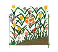 Farfalla in metallo vibrante fiore arte da parete per decorazione giardino inter
