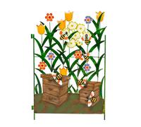 Farfalla in metallo vibrante fiore arte da parete per decorazione giardino inter