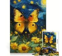 Farfalla in un campo stellato Puzzle da 1000 pezzi per adolescenti Esercizio per la mente Divertimento e svago Taglio di precisione Regalo di Natale (50x75cm)