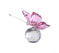 Farfalla incisa per sfera di cristallo, 5 cm, decorazione per la casa | Solido supporto in metallo incluso, base stabile per display, impedisce lo scivolamento, migliora l'elevazione visiva