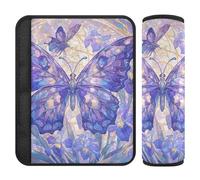 Farfalla Iris Fiori Viola Blu Tarocchi 2 pz Tracolla Più Comfort Guida per SUV accessori para carro
