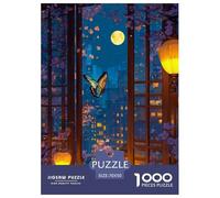Farfalla Jigsaw 1000Pcs Notte di Luna Piena Puzzle Classic Adulti Ragazzi Istruzione Regalo Per Amore Amico 70x50cm/1000pcs