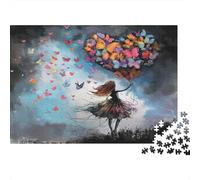 farfalla Jigsaw Puzzle Impossible 1000 Pezzi Il cielo notturno della ragazza Decorazione Per La Casa. Rilassamento E Intelligence Per Adulti E Ragazzi Da 14 Anni 1000pcs (75x50cm)