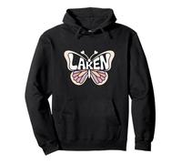 Farfalla Laken - Personalizzato Carino Nome Word Art Felpa con Cappuccio