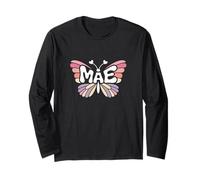 Farfalla Mae - Personalizzato Carino Nome Word Art Maglia a Manica
