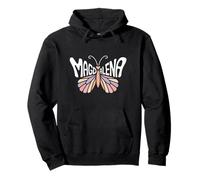 Farfalla Magdalena - Personalizzato Carino Nome Word Art Felpa con Cappuccio