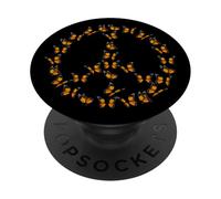 Farfalla Monarca Segno di Pace Amore Retro 60s 70s Regalo PopSockets PopGrip Adesivo