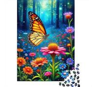 Farfalla nella foresta magica Puzzle Da 1000 Pezzi Per Fan, Carta Resistente, Arredamento Interno, Regalo Di Compleanno, Gioco Di Puzzle Mentale, Decorazione Murale 38x26cm/1000pcs