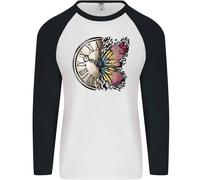 Farfalla Orologio Uomo L/S Baseball T-Shirt