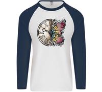 Farfalla Orologio Uomo L/S Baseball T-Shirt