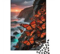 farfalla Puzzle Impossibili 1000 Pezzi scogliera costiera Decorazione Per La Casa. Rilassamento E Intelligence Per Adulti E Ragazzi Da 14 Anni 1000pcs (75x50cm)