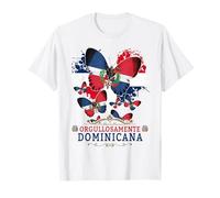 Farfalla Repubblica Dominicana per donne e bandiera dominicana Maglietta
