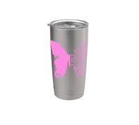 Farfalla rosa che le sussurrò che non puoi resistere Bicchiere termico in acciaio inox doppia parete