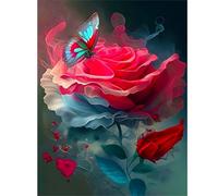 Farfalla rosa rossa Puzzle da 200 pezzi, puzzle per Adulti,200 pezzi Puzzles per Adulti e Bambini, puzzles per Gioco Familiare, Regalo Decorazione Puzzle Intelligente