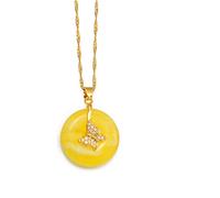 Farfalla Rotonda Pietre a Sospensione Cinese Necconi Verdi/Gialle/Viola Tradizionale Stile Gioielli alla estetica della Catena Lucida di Natale Best Friend Dating Gift Ui