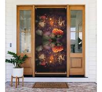 Farfalla seduta su un fiore copritesta decorativa - Decorazioni per porte per interni ed esterni, primavera/estate/autunno/inverno, decorazioni natalizie di Halloween