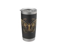 Farfalla Steampunk, arte gotica, gotica, Bicchiere termico in acciaio inox doppia parete