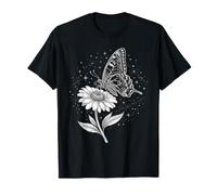 Farfalla su Fiore Floreale Natura Design per Gli Amanti del Giardino Maglietta