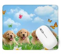 Farfalla Tappetino Mouse Gaming, 32 x 26 cm Tappetino Mouse Golden Retriever, Impermeabile e Antiscivolo, Bordo Cucito Mousepad con Liscio Superficie, Moderno Mousepad Natale Decor Regalo p1j-501
