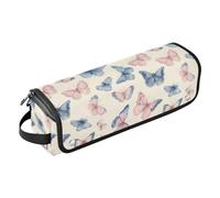 Farfalla Vintage Beige Hot Hair Tools Borsa da viaggio contiene asciugacapelli, ferro arricciacapelli, strumenti per lo styling, organizer portatile regali per le donne tappetino resistente al calore