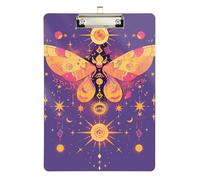 Farfalla Viola Dorato Clip Board Plastica Medica per Calcio Softball Coaching Dimensioni 9 x 12
