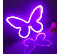 Farfalla Viola LED Neon Sign, Invia genitori, Bambini Amici Amanti Novel Light USB/Batteria Dual Use Facile da usare Facile da trasportare Adatto a varie occasioni