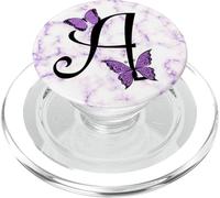 Farfalla Viola Monogramma Lettera A Iniziale Farfalle PopSockets PopGrip per MagSafe