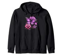 Farfalla Viola vibr Felpa con Cappuccio
