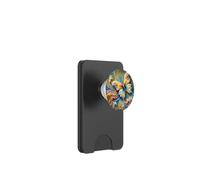 Farfalla volante vibrante con galassia surreale e co PopSockets PopWallet per MagSafe