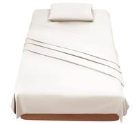 FARFALLAROSSA Completo Letto Singolo 90x190/200 cm - Set Lenzuola 3 Pezzi in Microfibra Morbida, Sotto con Angoli, Sopra e 1 Federa 50x80 - Beige