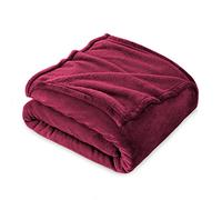 FARFALLAROSSA Coperta Plaid Pile, Coperta Letto Singolo/Matrimoniale 160 x 210 cm Flanella, Coperta Divano Grande Caldo Morbida - Bordeaux