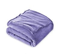 FARFALLAROSSA Coperta Plaid Pile, Coperta Letto Singolo/Matrimoniale 160 x 210 cm Flanella, Coperta Divano Grande Caldo Morbida - Lilla