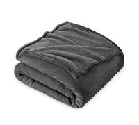FARFALLAROSSA Coperta Plaid Pile, Coperta Matrimoniale 230 x 270 cm Flanella, Coperta Divano Super Grande Caldo Morbida - Grigio Scuro