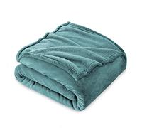 FARFALLAROSSA Coperta Plaid Pile, Coperta Matrimoniale 230 x 270 cm Flanella, Coperta Divano Super Grande Caldo Morbida - Verde Acqua
