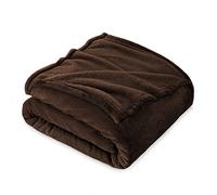 FARFALLAROSSA Coperta Plaid Pile, Coperta Matrimoniale 230 x 270 cm Flanella, Coperta Divano Super Grande Caldo Morbida - Marrone