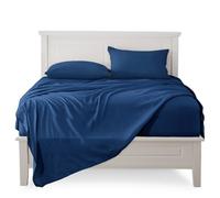 FARFALLAROSSA Lenzuola Singolo Completo, Materiale 100% Puro Cotone, Lenzuola e 1 Federa da Letto, Biancheria da Letto Made In Italy, blu navy