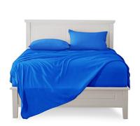 FARFALLAROSSA Lenzuola Singolo Completo, Materiale 100% Puro Cotone, Lenzuola e 1 Federa da Letto, Biancheria da Letto Made In Italy, blu reale