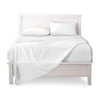 FARFALLAROSSA Lenzuola Singolo Completo, Materiale 100% Puro Cotone, Lenzuola e 1 Federa da Letto, Biancheria da Letto Made In Italy, bianco