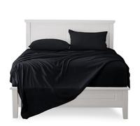 FARFALLAROSSA Lenzuola Singolo Completo, Materiale 100% Puro Cotone, Lenzuola e 1 Federa da Letto, Biancheria da Letto Made In Italy, (Singolo, Nero)