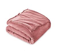 FARFALLAROSSA Plaid in Pile Tinta Unita, Coperta in Microfibra, Morbida, Multifunzionale per Divano, Letto, Spostamenti, Viaggi, Adulti, Bambini, Animali, Rosa 230 x 230 cm