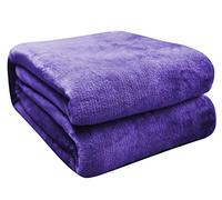 FARFALLAROSSA Plaid in Pile Tinta Unita, Coperta in Microfibra, Morbida, Multifunzionale per Divano, Letto, Spostamenti, Viaggi, Adulti, Bambini, Animali, Viola 70 x 100 cm
