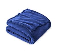 FARFALLAROSSA Plaid in Pile Tinta Unita, Coperta in Microfibra, Morbida, Multifunzionale per Divano, Letto, Spostamenti, Viaggi, Adulti, Bambini, Animali, Blu 230 x 270 cm