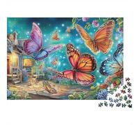 Farfalle 1000 città farfalla Pezzi Puzzle Cartone Riciclato Fantastico Attività Dopo La Scuola Impossibile Anti Stress Donne Gioco Top Valutato 70x50cm/1000pcs