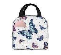 Farfalle astratte Borsa termica per il pranzo per le donne Scatola per il pranzo riutilizzabile Contenitori per alimenti per uomo Borse termiche portatili Borsa per snack riutilizzabile per ragazze Ra