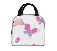 Farfalle astratte Borsa termica per il pranzo per le donne Scatola per il pranzo riutilizzabile Contenitori per alimenti per uomo Borse termiche portatili Borsa per snack riutilizzabile per ragazze Ra