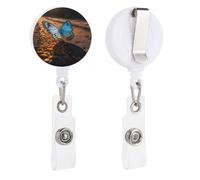 Farfalle che volano sulla strada Bobine di badge retrattili porta badge con portachiavi divertente infermieristica bobina badge clip porta badge per infermieri ufficio insegnante