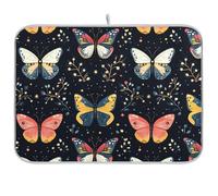 Farfalle colorate Foglie di Essiccazione Piatto Mat Accessori Da Cucina Per Controsoffitto Piatto Scolapiatti Vassoio Lavastoviglie Asciugatrice Mat 18 x 24