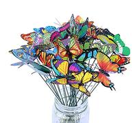 Farfalle Da Giardino Colorato, Simulazione Butterfly Su Bastone Dragonflies Patio Ornamenti 10 Pz Per La Decorazione Della Pianta, Decorazione Da Giardino All'aperto