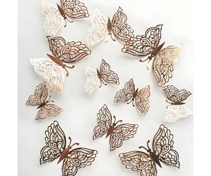 Farfalle da parete EL-16766 - Rosa / Oro KP16766